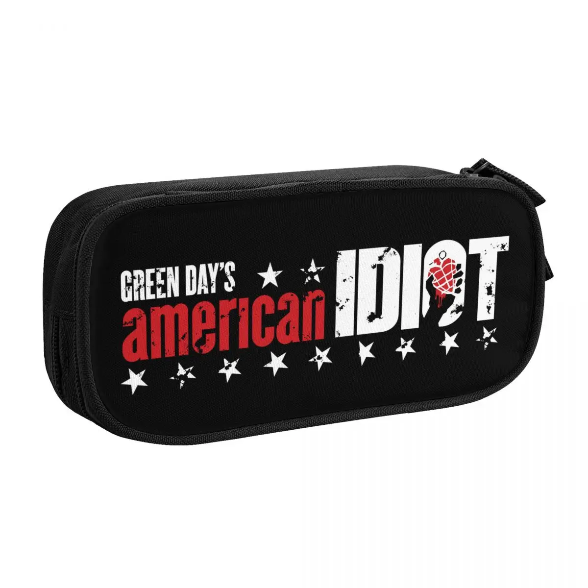 Green Day American Idiot Big Capacity Pencil Pen Case Office College School Large Storage Bag Pouch Holder Box Organizer