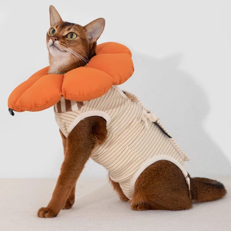 HiDREAM-Cat Sterilization Suit, Female Cat Weaning, Postoperative, Anti-licking, Recovery Clothes, Cat Surgical Suit