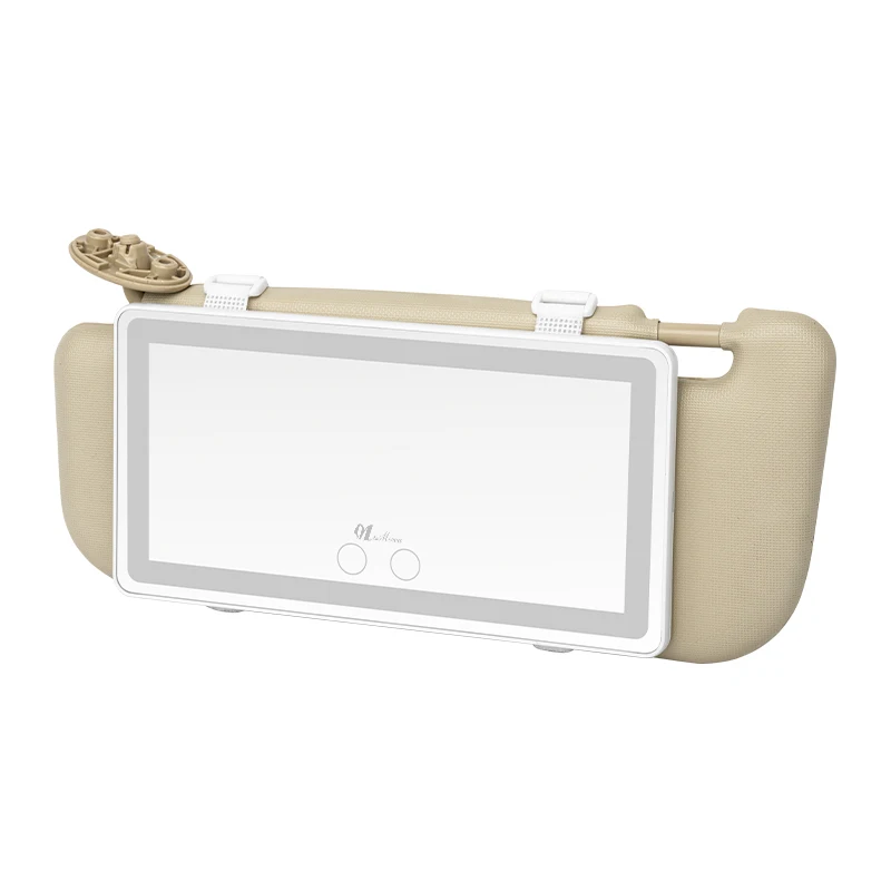 

Car Interior Mirrors Car Sun Visor Vanity Mirror LED cosmetic mirror Touch Screen Adjustable Brightness Makeup for Girl/Wom