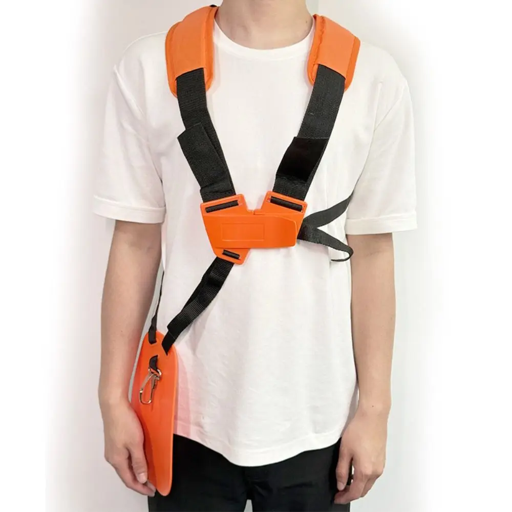 Double Shoulder Strimmer Padded Belt Shoulder Strap Safety Enhanced Nylon Belt Brush Cutter Strap Adjustable Length Comfortable