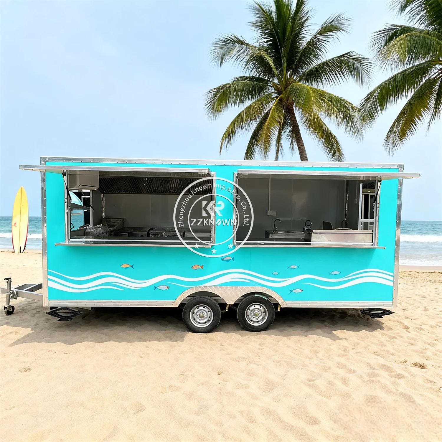 

Concession Catering Food Trailer Fully Equipped Mobile Hot Dog Pizza Pasta Coffee Bar Trailer Food Truck With Full Kitchen