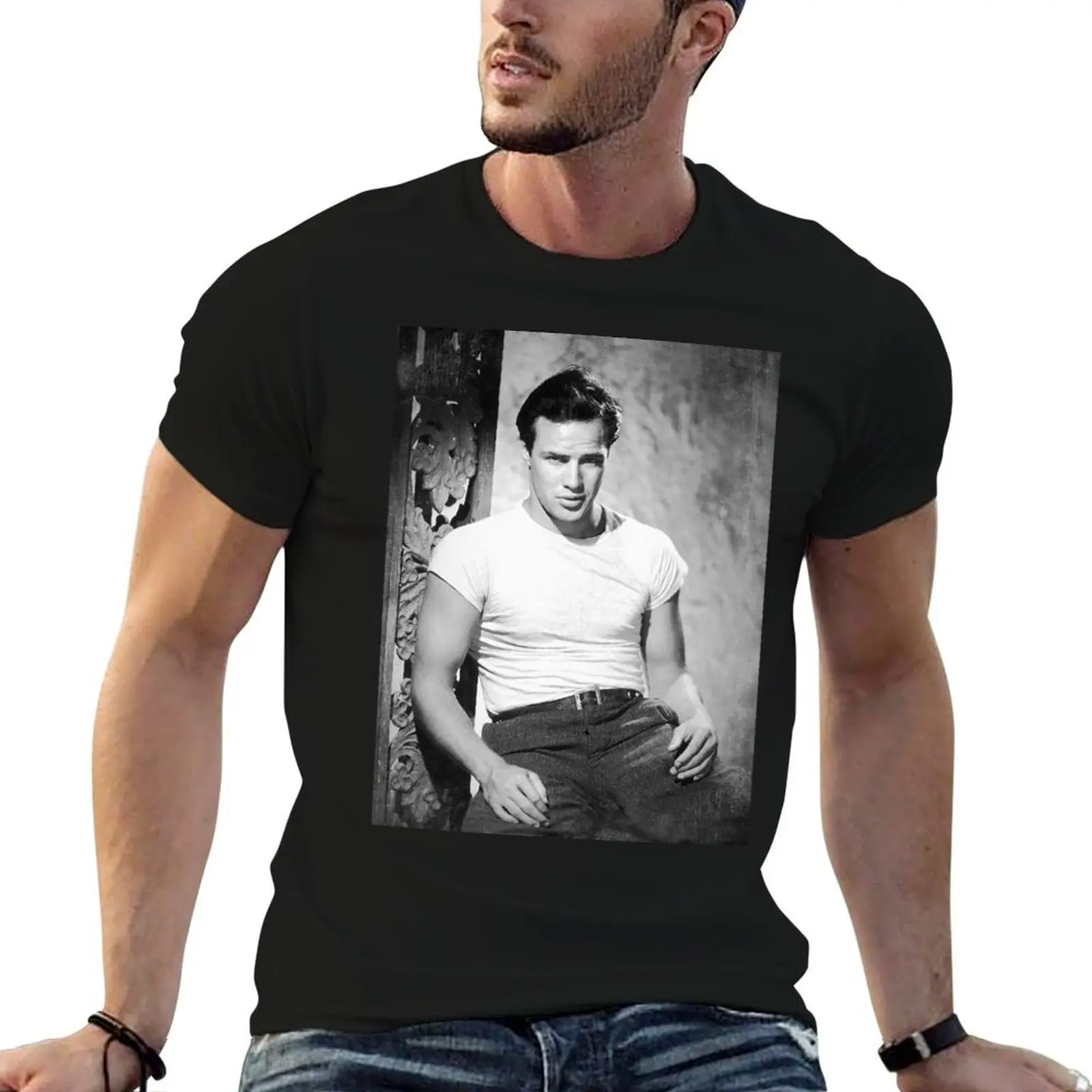 

Marlon Brando - BW Vintage - D41 T-Shirt cotton t shirt pack t shirts for man graphic funny T-Shirt