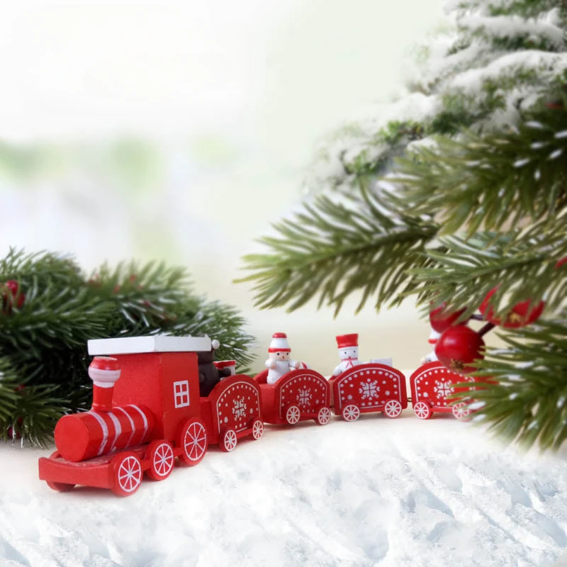 

Charming Wooden Train Christmas Decorations for An Extended Window Or Tabletop Display Perfect As Holiday Gifts