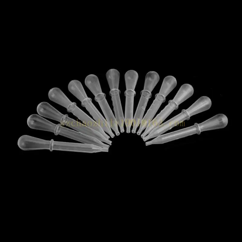 100 قطارة طلاء بلاستيكية للاستعمال مرة واحدة، مزيج سائل نقل PIPETTE EYE DROPPERS، قطارات عين 3 مل للطلاء والسوائل والخلط المختبر والفن