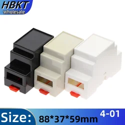 1PCS  35-Rail Mounting Instrument Housing 88x37x59mm DIN Rail PLC Junction Box Plastic Electronics Shell Project Case 4-01