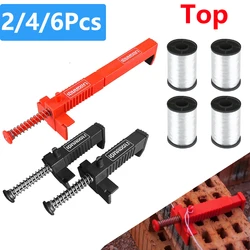 2/6pcs Bricklaying Wire Drawer Liner Bricklaying Wall Builder Building Wire Frame Brick Liner Runner Levelers  Construction Tool