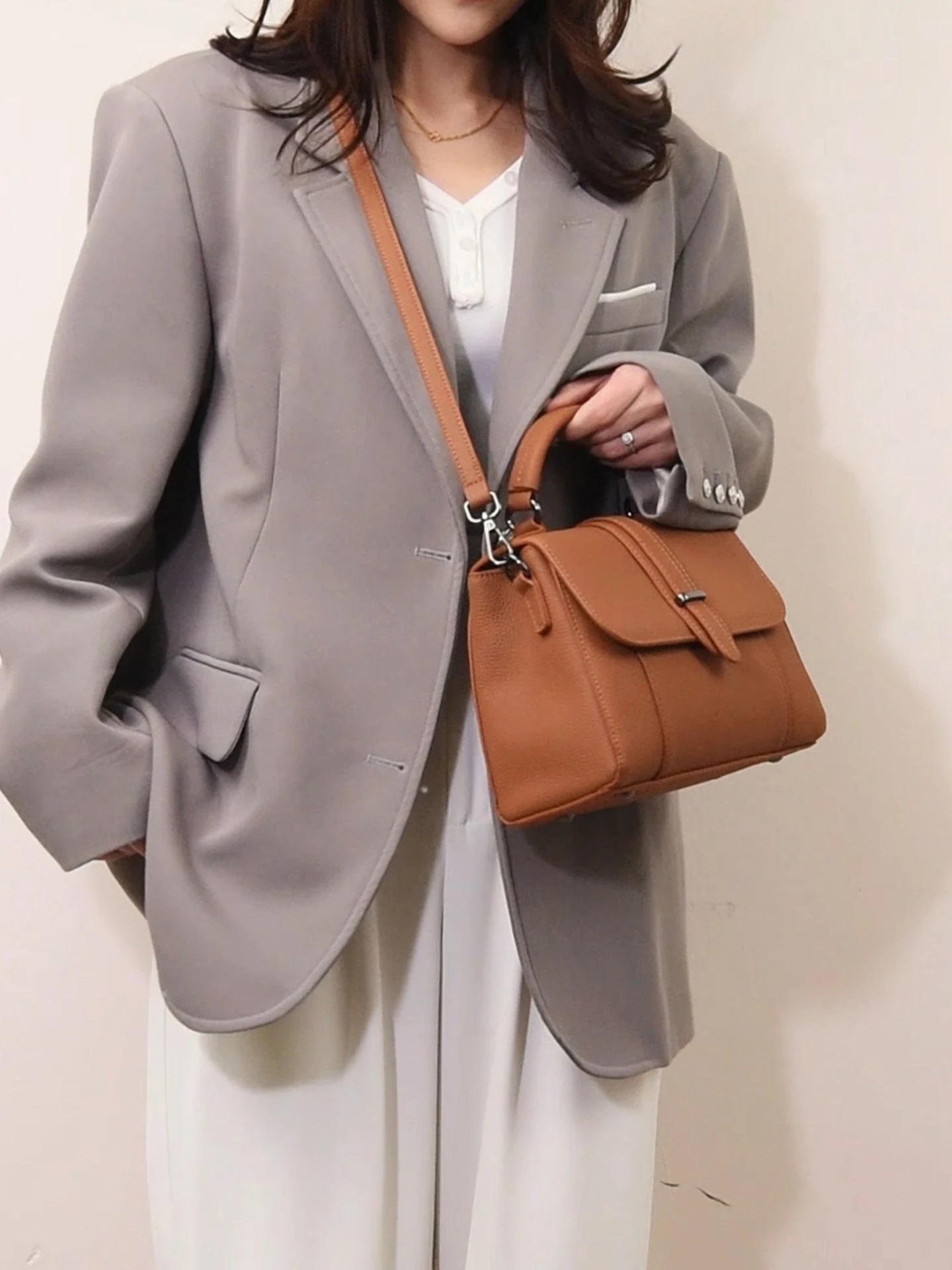 

Casual Women's Handbag Soft genuine Leather Shoulder Crossbody Bags for Women Fashion Print Ladies Messenger Tote Bag