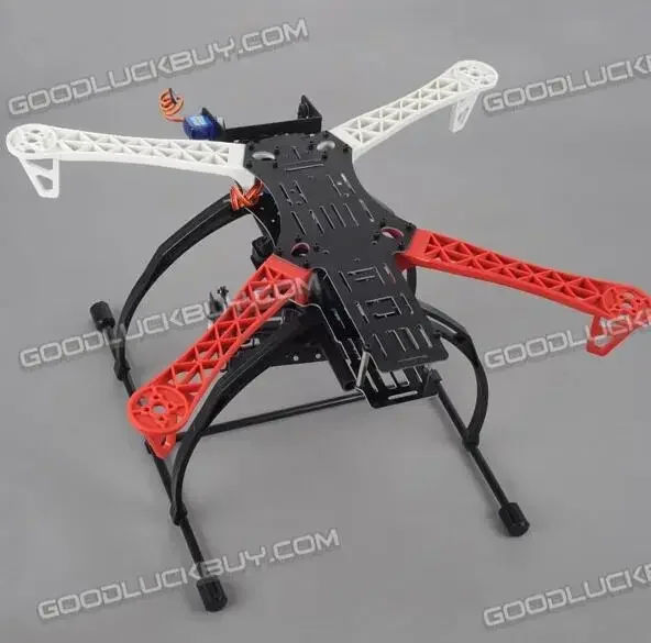 طقم إطارات FLYCAT MWC X-Mode Alien Multicopter مع انزلاق هبوط طويل القامة + 2 PTZ كوادكوبتر من الألياف الزجاجية مع انحراف مزدوج