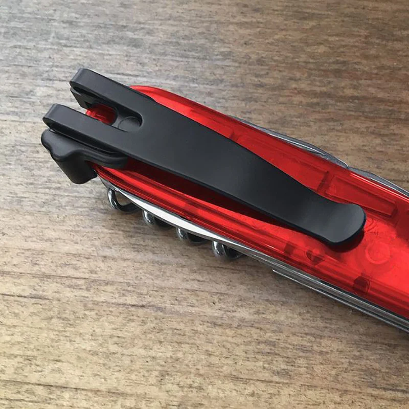 Clipe de aço inoxidável com parafuso, clipe de bolso, faca profunda, 91mm, para victorinox, exército suíço, diy, diy, acessórios, peças