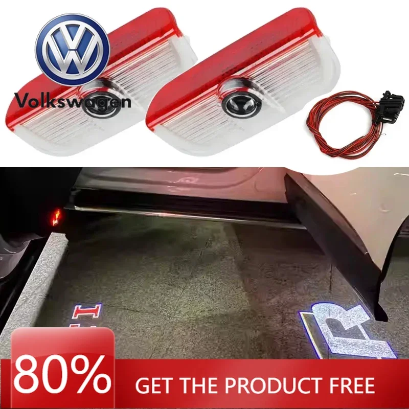 

Для VW Volkswagen Jetta MK5 Golf 2 шт. светодиодный дверной светильник для VOLKSWAGEN VW GTI GTD Rline GTE Golf 5 6 7 Touareg Tiguan Arteon P