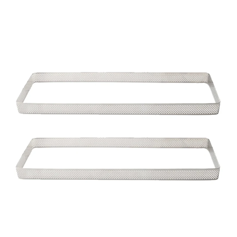 Rectangle Stainless Steel Tartlet Molds French Dessert Mousse Fruit Pie Tart Ring Quiche Cake Mold-AT35