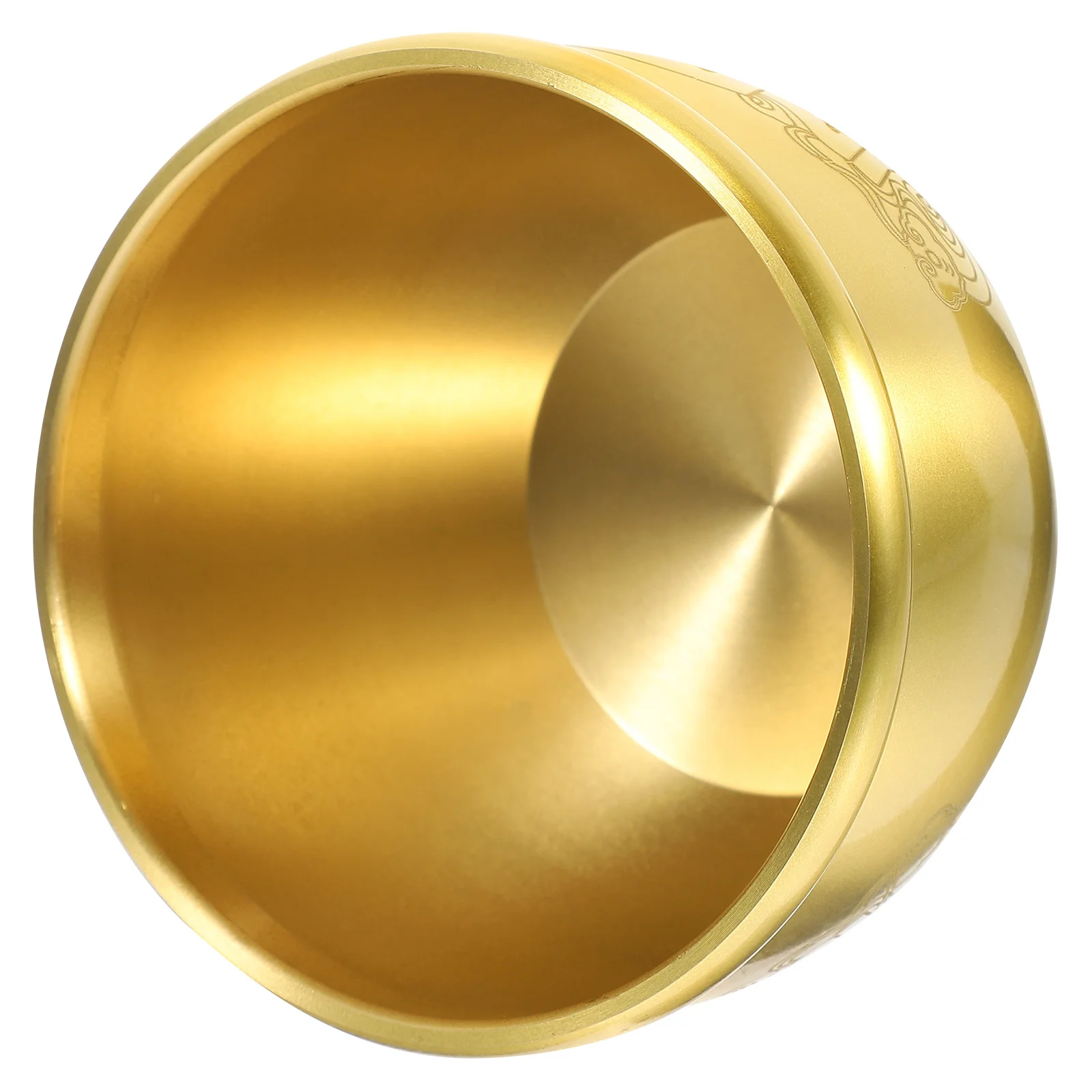 

Chinese Treasure Basin Decor Copper Fortune Bowl for Home Office Desktop Wealth Luck Blessing Golden Tone Tabletop Decoration