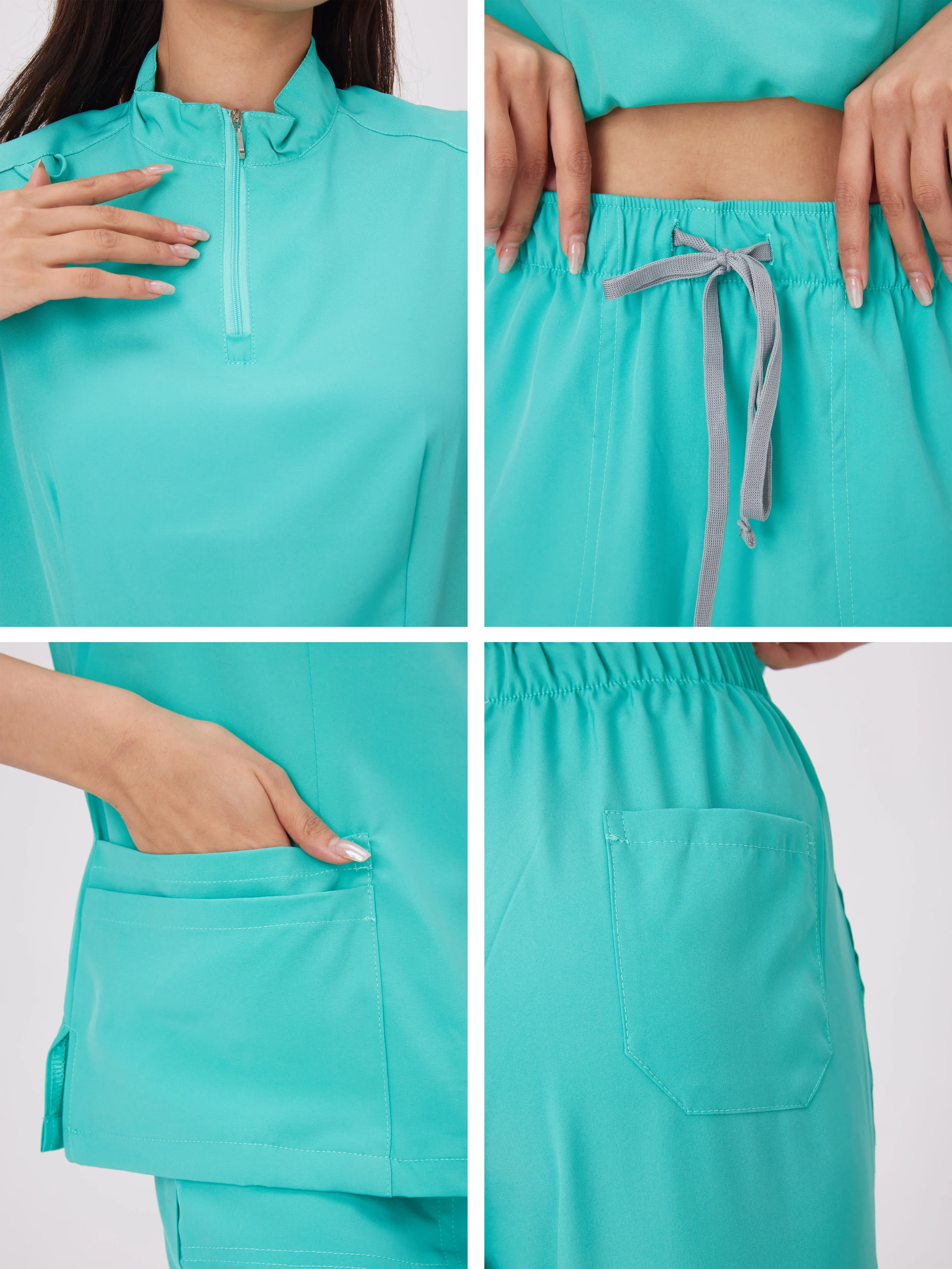 고급 병원 치과 진료소 간호사 유니폼, 수술실 미용실, 유행 의료 작업복 세트, 의사 및 간호사