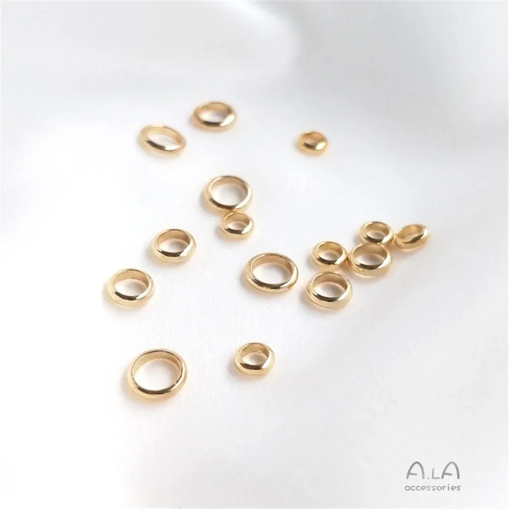 14K Gold Plated Closed ring bracelet necklace connecting ring divider without opening small circle DIY first accessories