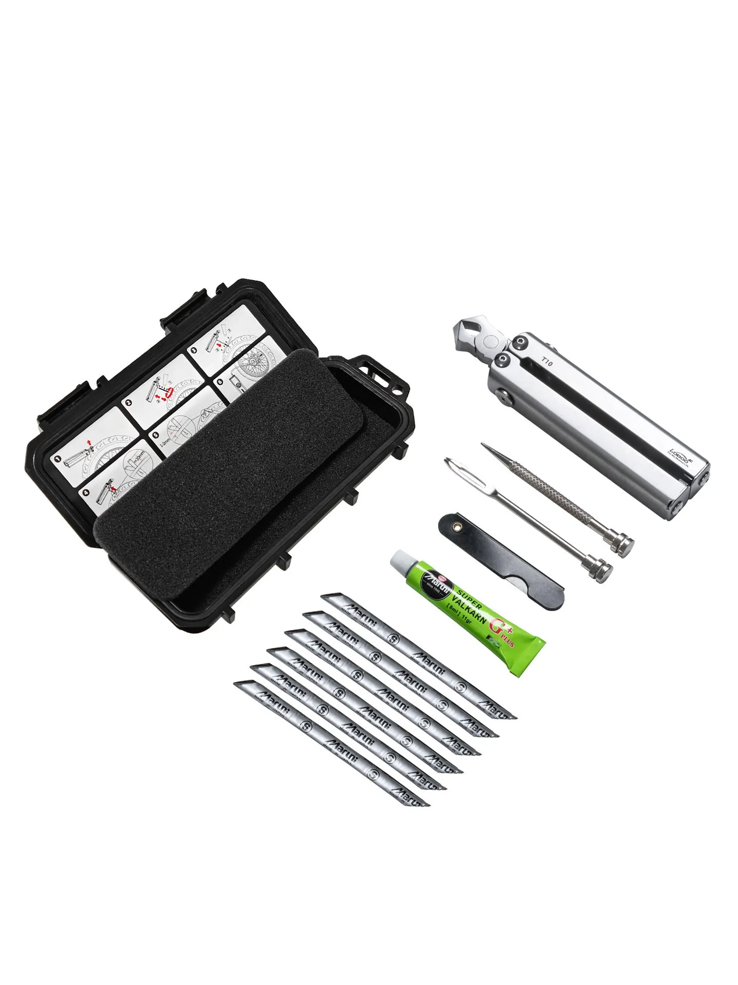 Motorcycle Tire Repair Tool Set T10 Vulcanized Integrated Portable Kit