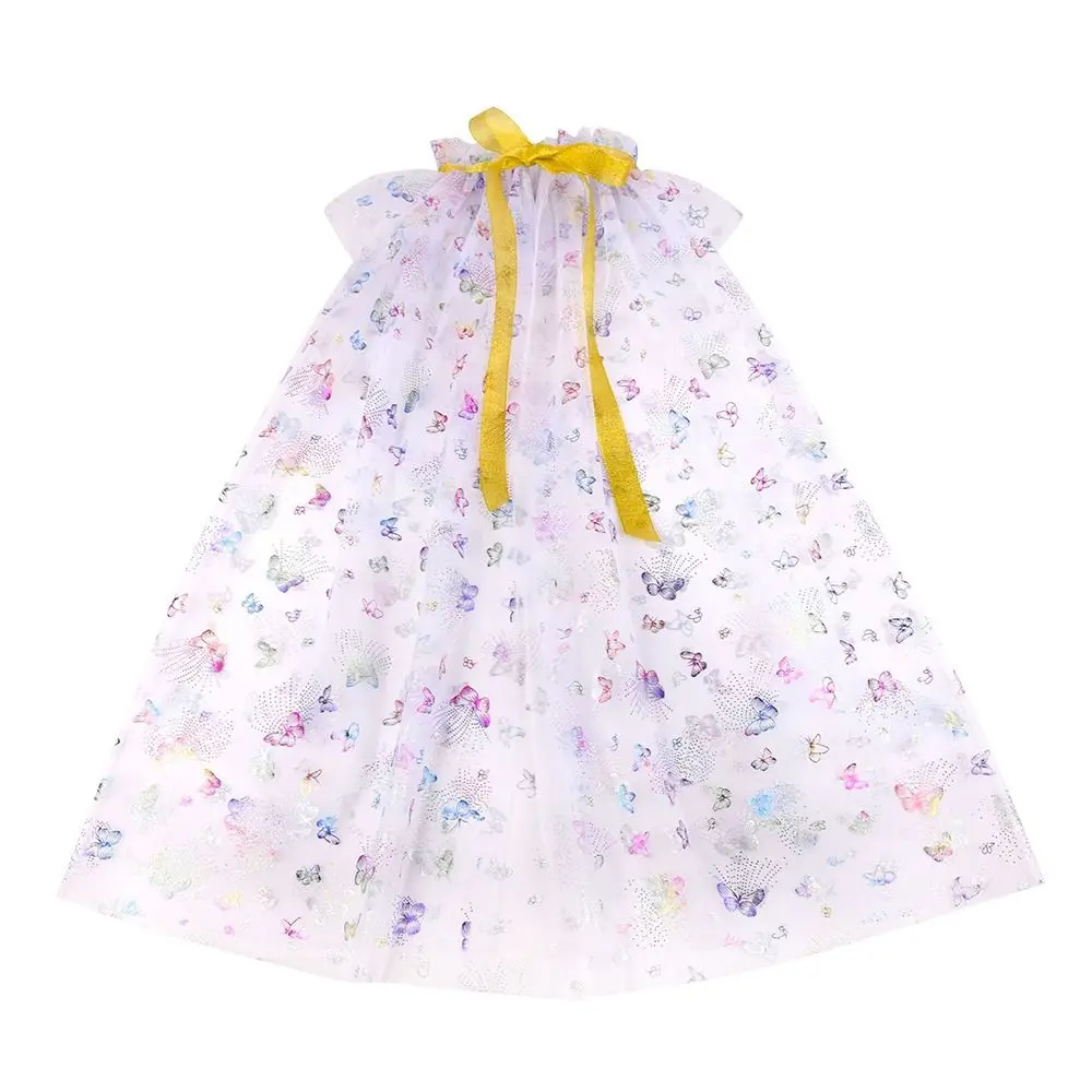 Nieuwe Pailletten Meisjes Prinses Cape Leuke Mesh Kinderen Kostuum Mantel Zoete Cosplay Elegante Jurk Cape Prestaties Accessoire