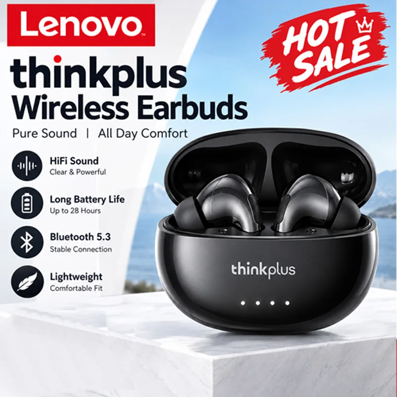 Original Lenovo XT53PRO Wireless Bluetooth Earphone Long Battery Life Sports Headphone Dual Mode Gaming HD Call Headset With Mic