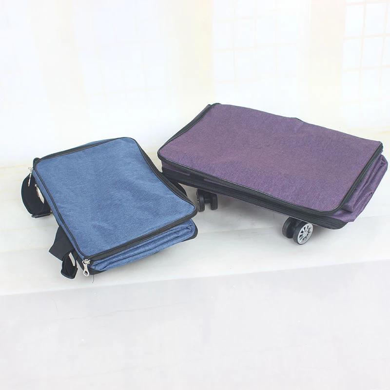 Folding Storage Luggage Bag Large Capacity 360° Universal Wheel Waterproof Oxford Cloth Portable Backpack with 4 Wheels