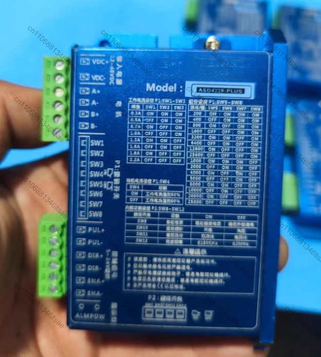 Accessories 1pcs stepper driver, model asd422r-plus, dedicated to two-phase stepper motor, dc24-50v, maximum current 0.3-2.2a