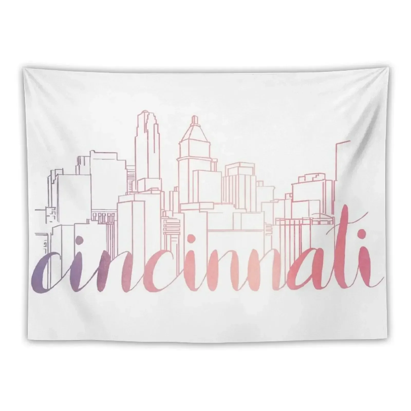 Cincinnati Tapestry Aesthetic Room Decor Korean Bathroom Decor Tapestry