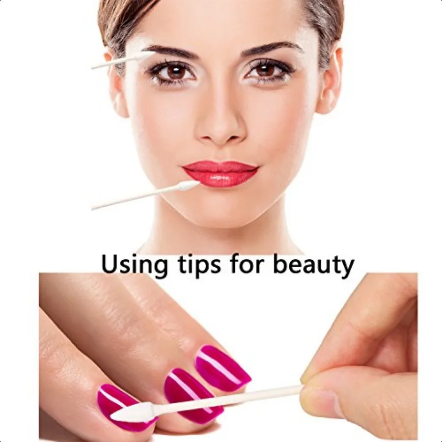 400 pièces coton-tige Double embouts précis avec bâtons de carton coton-tige pour le nettoyage du maquillage peinture pointue et spirale Hea