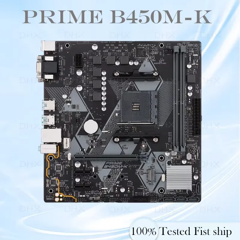 AMD AM4 mATX Mainboard For AUSU PRIME B450M-K Motherboard LAG DDR4 4400MHz M.2 SATA 6Gbps 100% Tested Fully Work shipp quickl DH