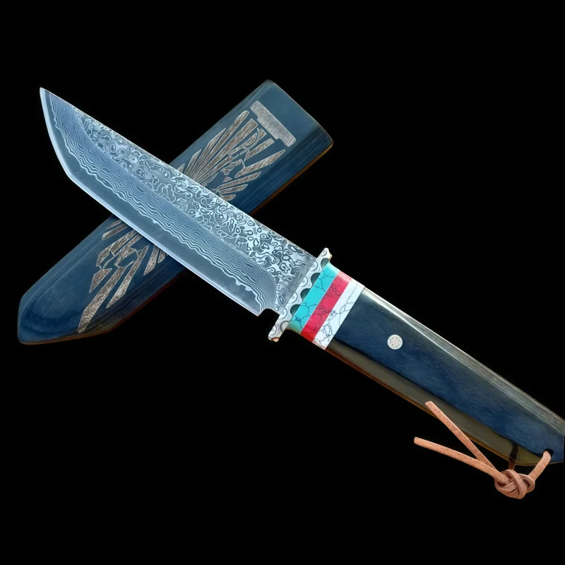 سكين تزوير عالي الصلابة VG 10 Maersk صغير مستقيم للاستخدام الخارجي حاد للتخييم سكين فواكه للدفاع عن النفس