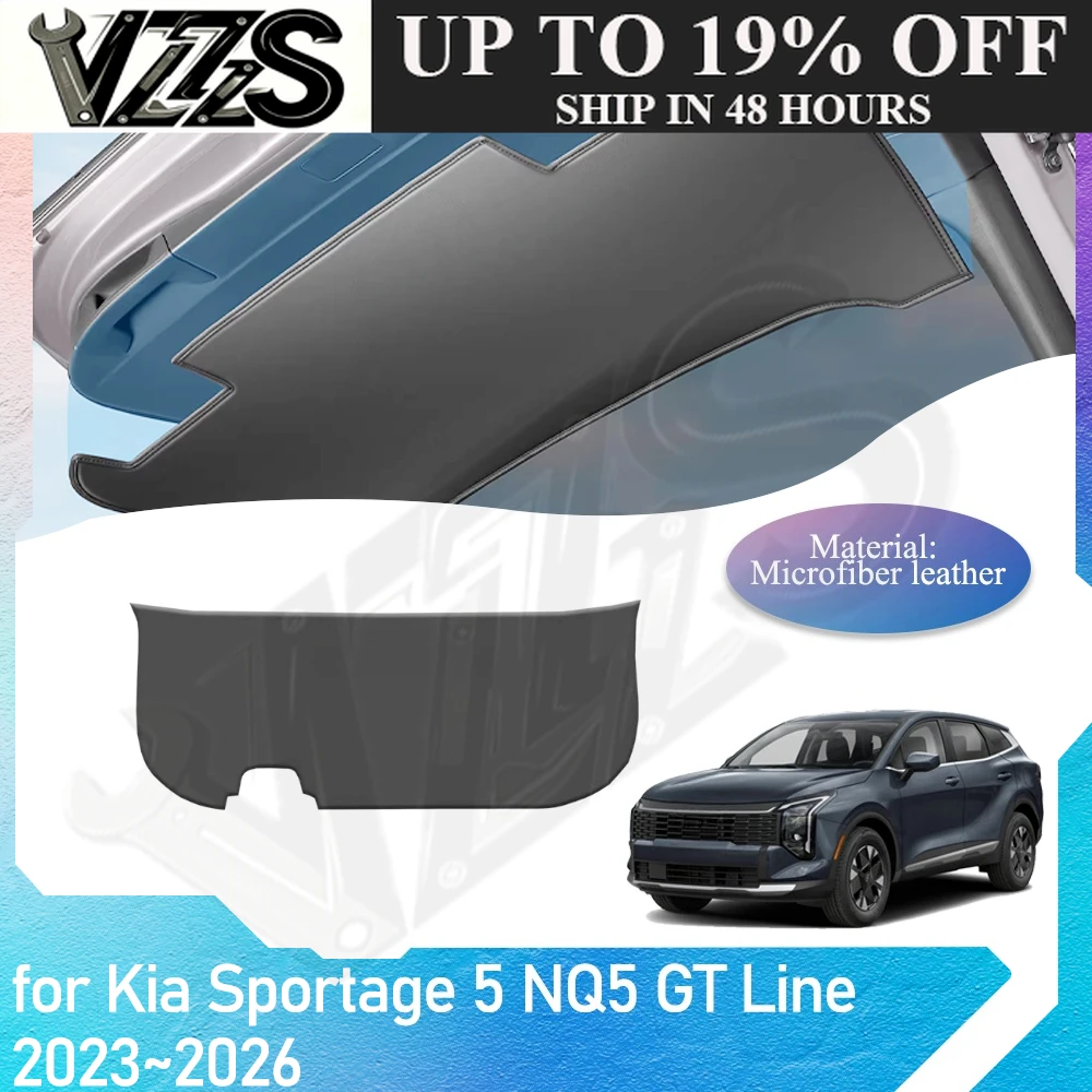 Car Trunk Door Mat for Kia Sportage 5 NQ5 GT Line 2023~2026 Tailgate interior Protection Pad Cargo Anti-dirty Cover Accessories