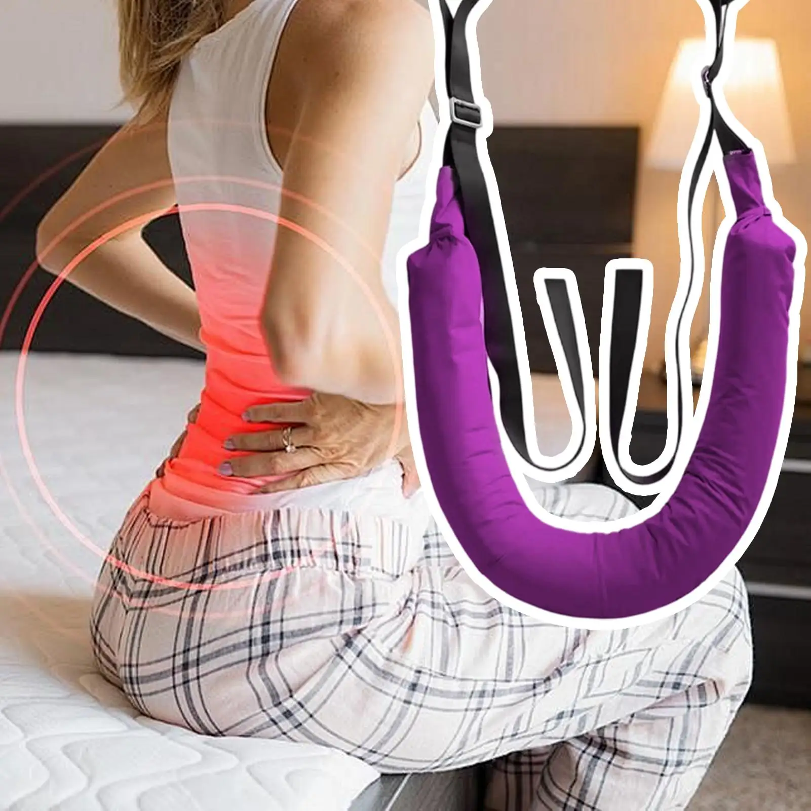 

Дышащий поясничный пояс для упражнений на позвоночник, не требующий установки, сильная несущая способность, ретрактор поясничного позвонка