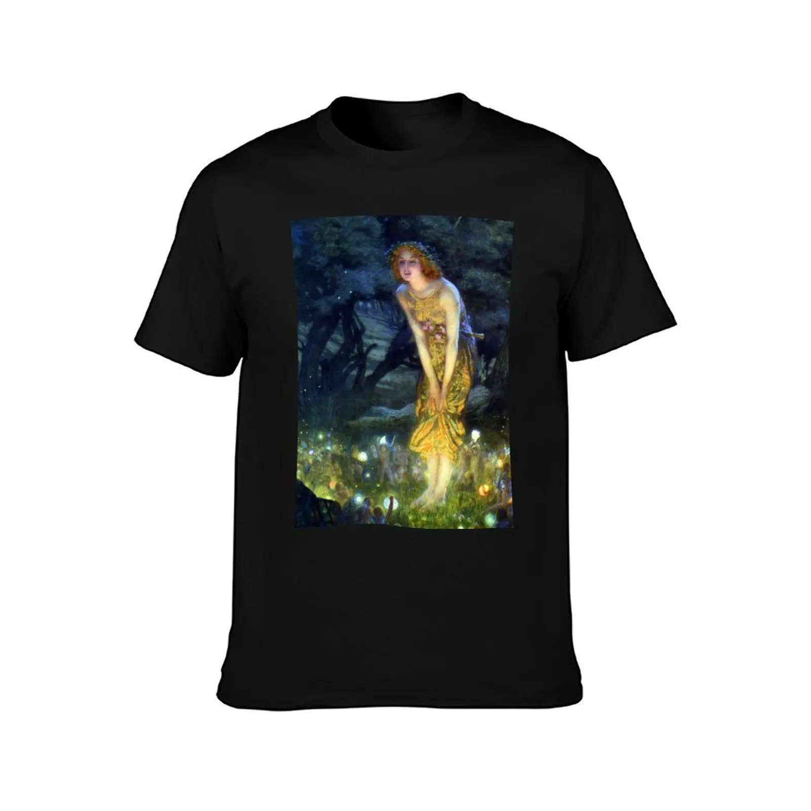 Midsummer Eve - Edward Robert Hughes T-Shirt Gym Wear Breathable Short Sleeve Tee T-Shirt