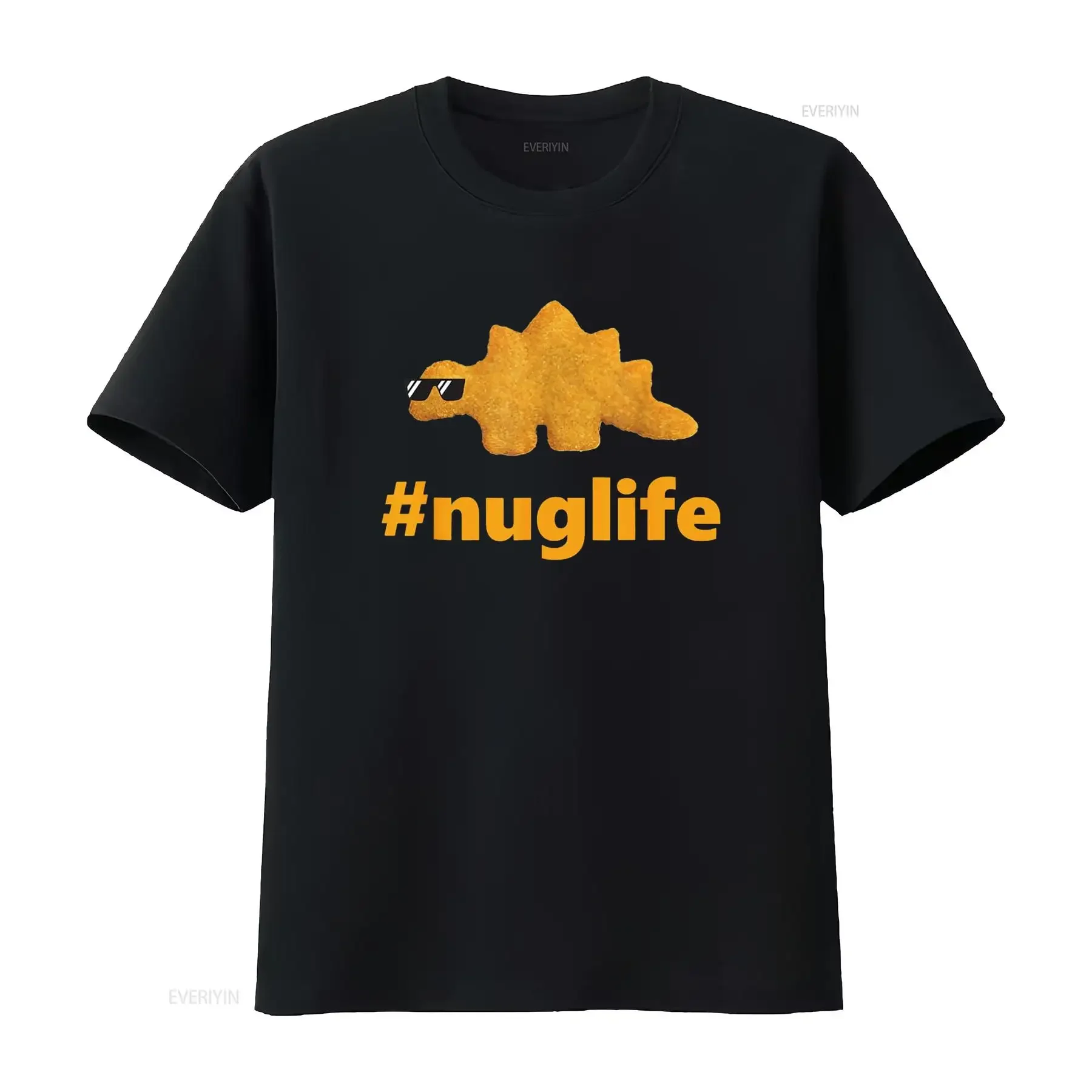 Nug Life Dino Nuggs Chicken Nuggets Dinosaur Nugget T Shirt vintage Washed Slightly streetwear Stylish Top For Everyday Wear