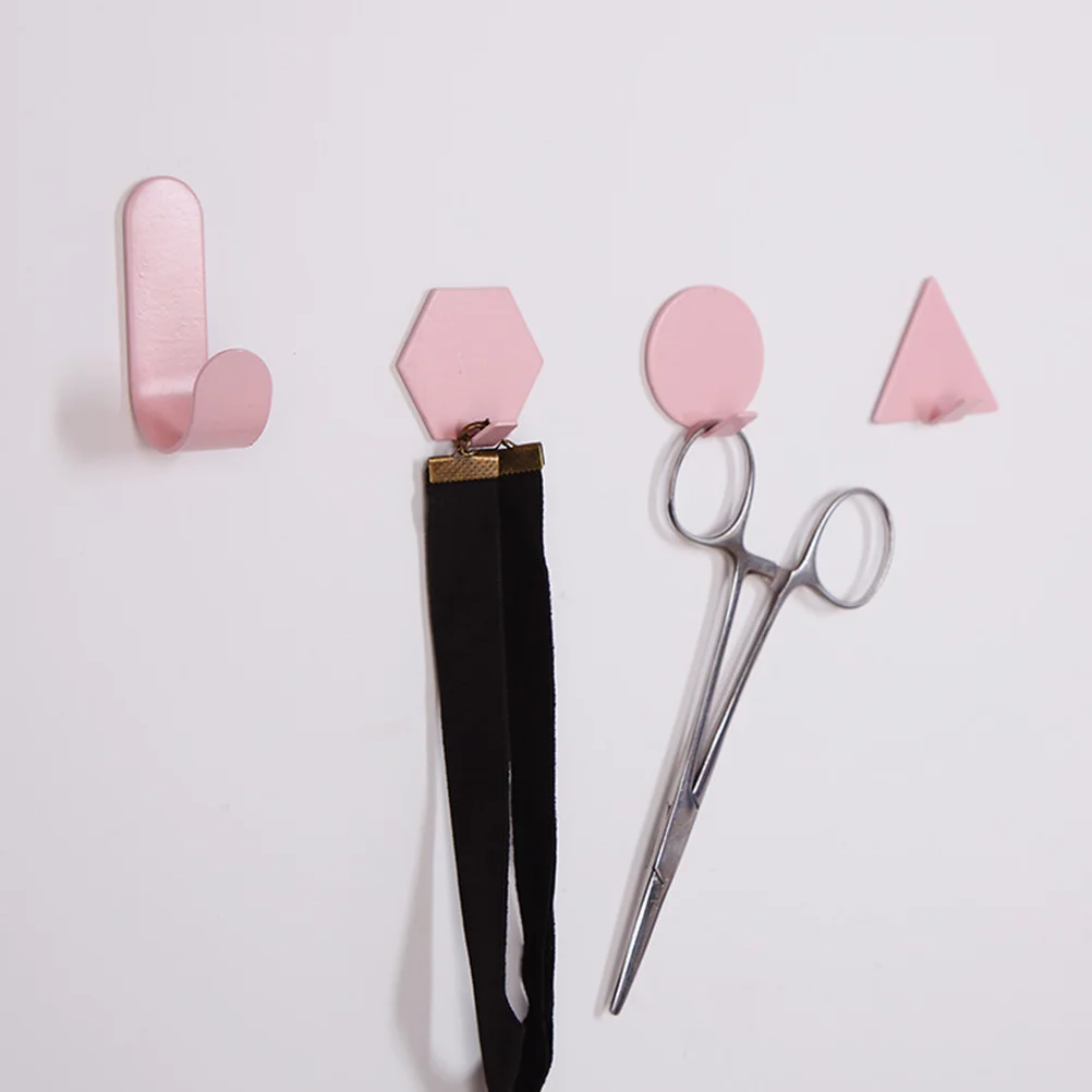 

2Sets Heavy Duty Seamless Iron Wall Adhesive Coat Door Hanging Organizer For Bedroom Bathroom Office Durable Metal Storage Hat