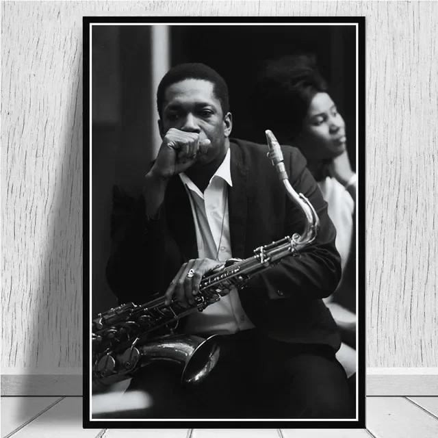 Jazz Musician Music Star John Coltrane Picture Bedroom Living Art Home Wall Decor Quality Canvas Painting Poster Картины Plakat