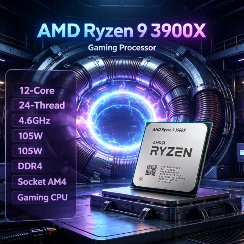 AMD Ryzen 9 3900X R9 3900X 7nm Desktop Processor 3.8GHz 12-Core 24-Thread 105W 64M L3 DDR4 Socket AM4