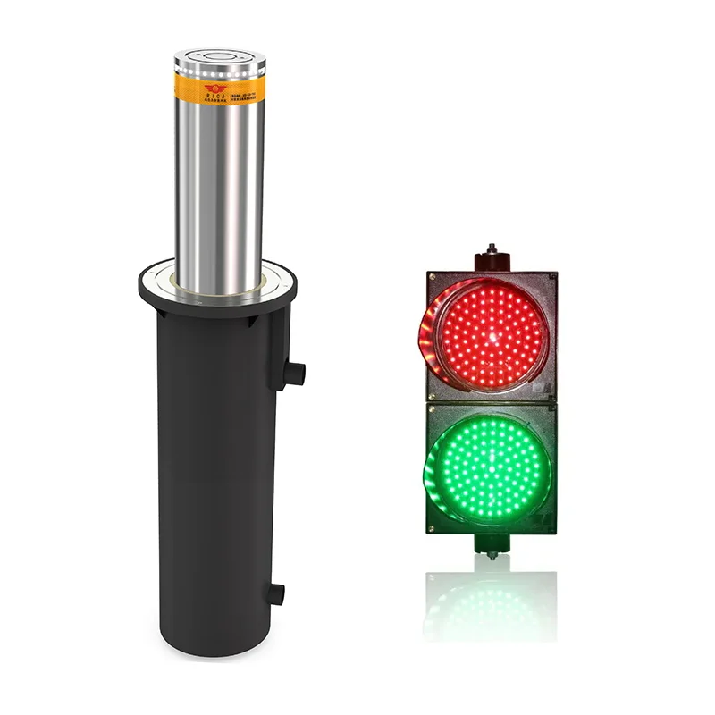 Carport Anti-Theft Road Barrier Automatic Hydraulic Bollard Stainless Steel Safety Diamond Grade Reflective IP68 Rated