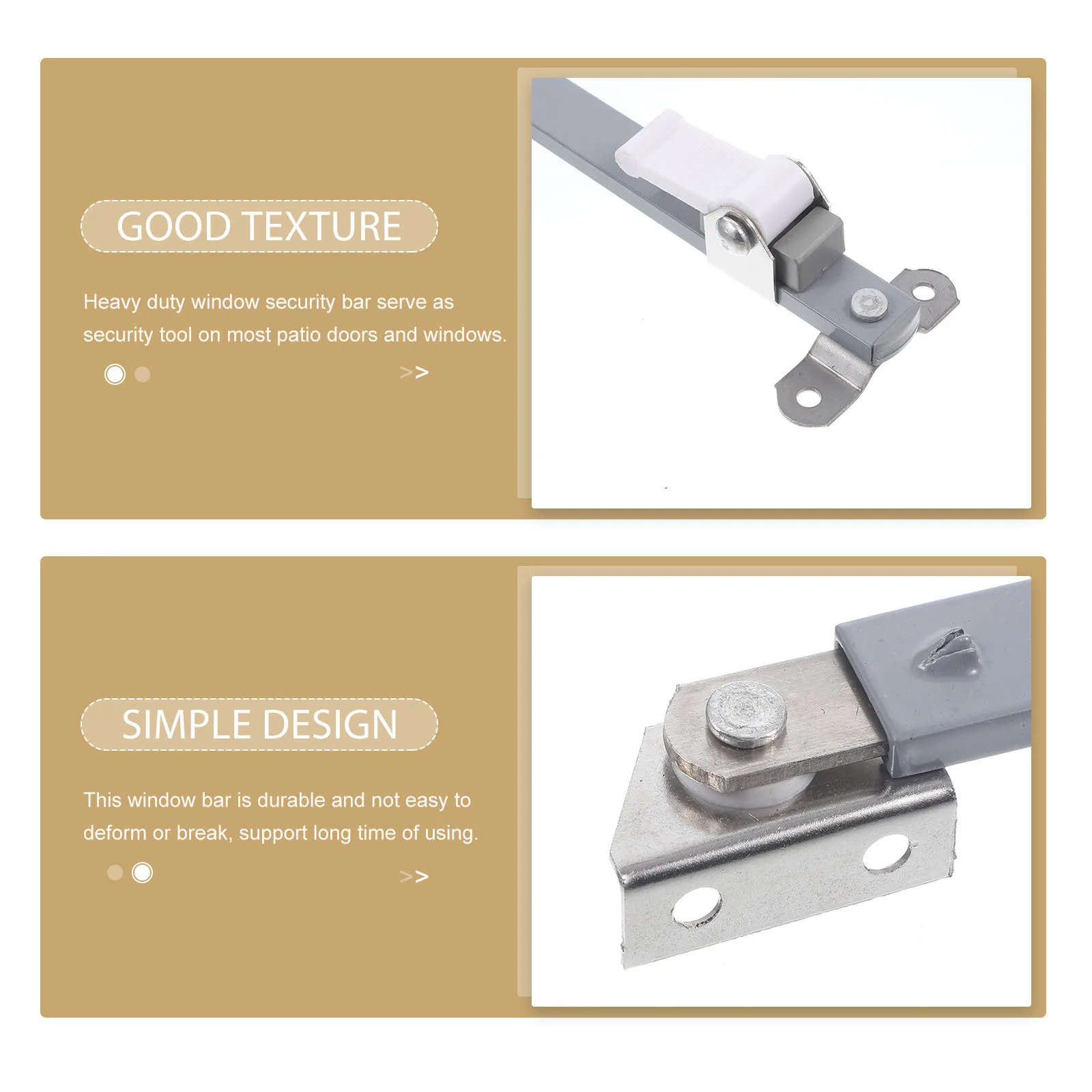 

Heavy Duty Sliding Window Security Bar Aluminum Alloy Portable Sliding Door Lock Bar Patio Window Protector Rust Resistant