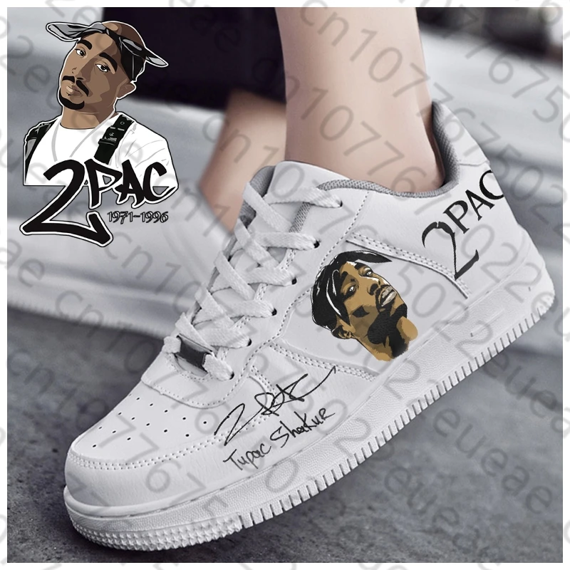 

Rapper 2Pac Tupac Fashion Men Women casual Shoes Male Platform Sneakers Girls Casual kateboarding Shoes flats 3D graffiti