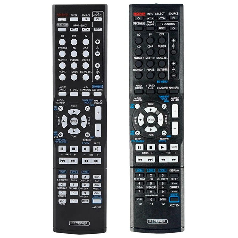 Top Deals 2 Pcs Black Replace Remote Control: 1 Pcs Pro Axd7622 & 1 Pcs Axd7534