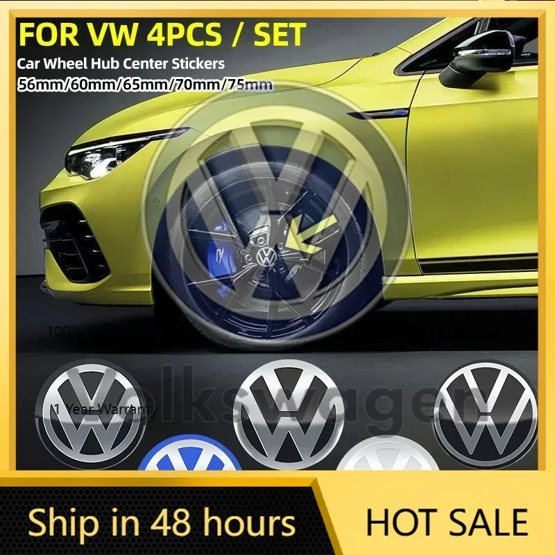 

Styling Mouldings For VW VOLKSWAGEN New 4pcs 56/60/65/70/75mm Car Wheel Center Hub Caps Sticker Badge For Volkswagen VW B5 GTI G