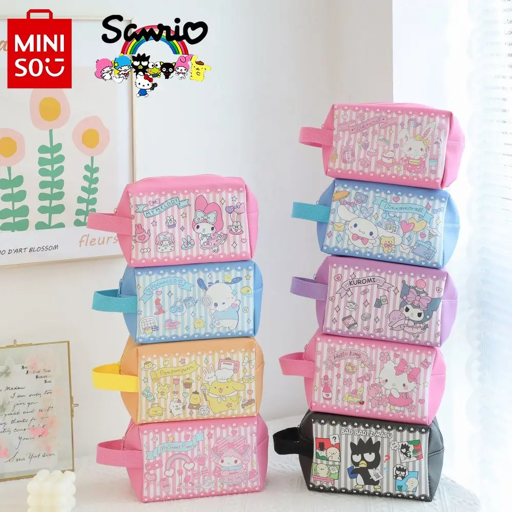 

Miniso Sanrio New Women's Makeup Bag Fashionable High Quality Waterproof Wash Bag Cartoon Multi Functional Storage Handbag