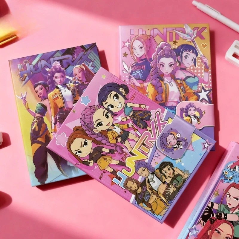 الإبداعية KPop شيطان الصيادين سلسلة ميرا رومي زوي جديد لطيف أنيمي الكرتون نمط المألوف المحمولة المغناطيسي إغلاق دفتر #2