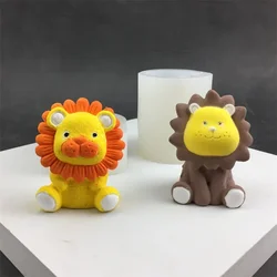 3D Lion Candle Silicone Mold DIY Handmade Animal Gypsum Soap Chocolate Cake Baking Mold Home Decoration Crafts Resin Cement Mold