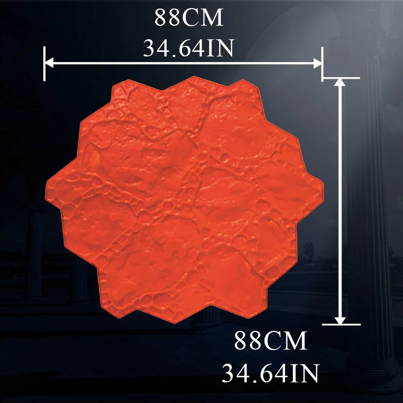 Fan-Shaped Stone Pattern Concrete Embossed Floor Mold for Compression Molding Cement Pavement Printing
