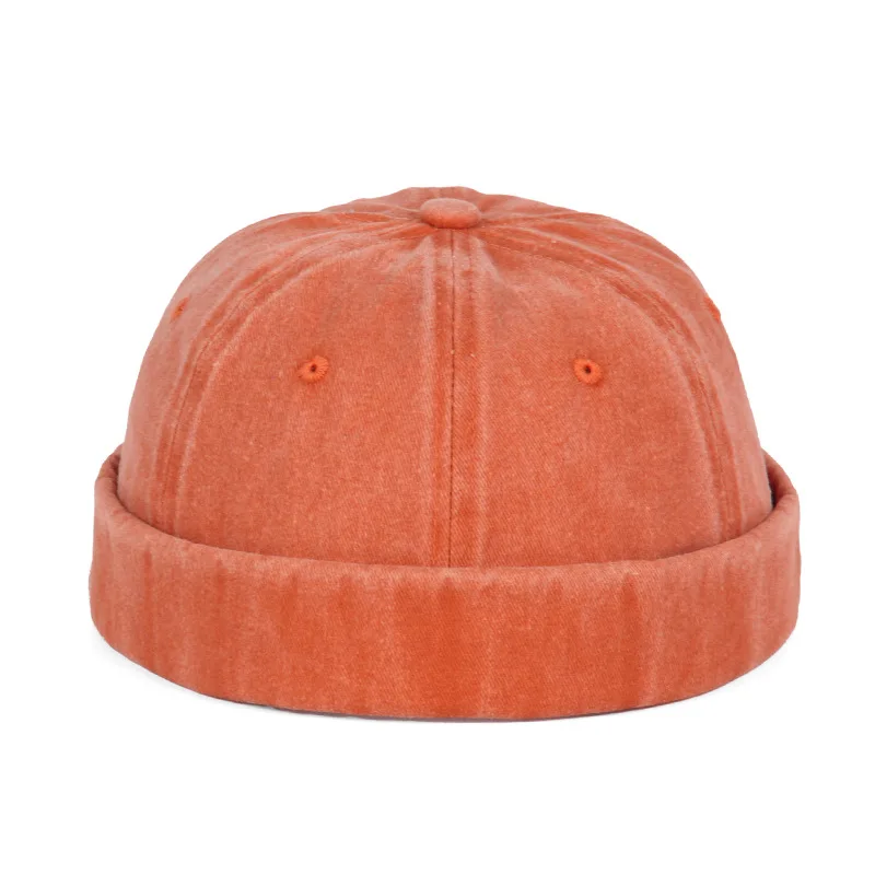 Personalisierte Logo-Bedruckte Hip-Hop-Kappe für Herren, Denim Brimless Docker Mütze, Damen Washed Sailor Hüte, Atmungsaktiver Sommer-Sonnenschutz – Detail 12