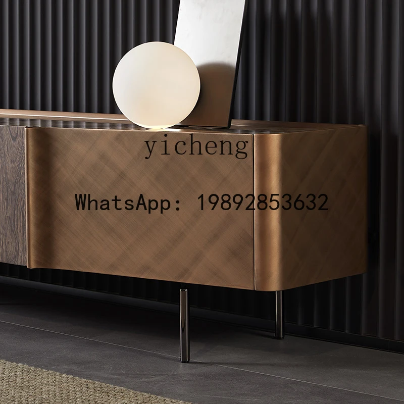 light luxury TV cabinet living room high-end villa luxury post-modern minimalist audio and video cabinet