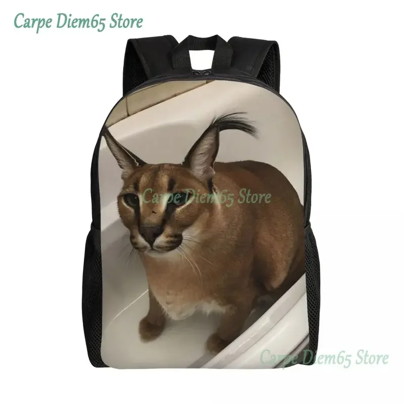 

Custom Floppa Cute Meme Backpacks Women Men Fashion Bookbag for School College Funny Caracal Cat Bags