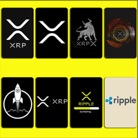 Xrp Ripple Crypto Stickers For Debit Bank Credit Cards Metro Bus Pass Sticker Decoration Cover 4PCS Card Skin