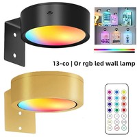 1/2pcs Picture Lights LED Magnetic Art Display Light Battery Operated Magnetic Dimmable Painting Spotlight w/ 13 Lighting Modes