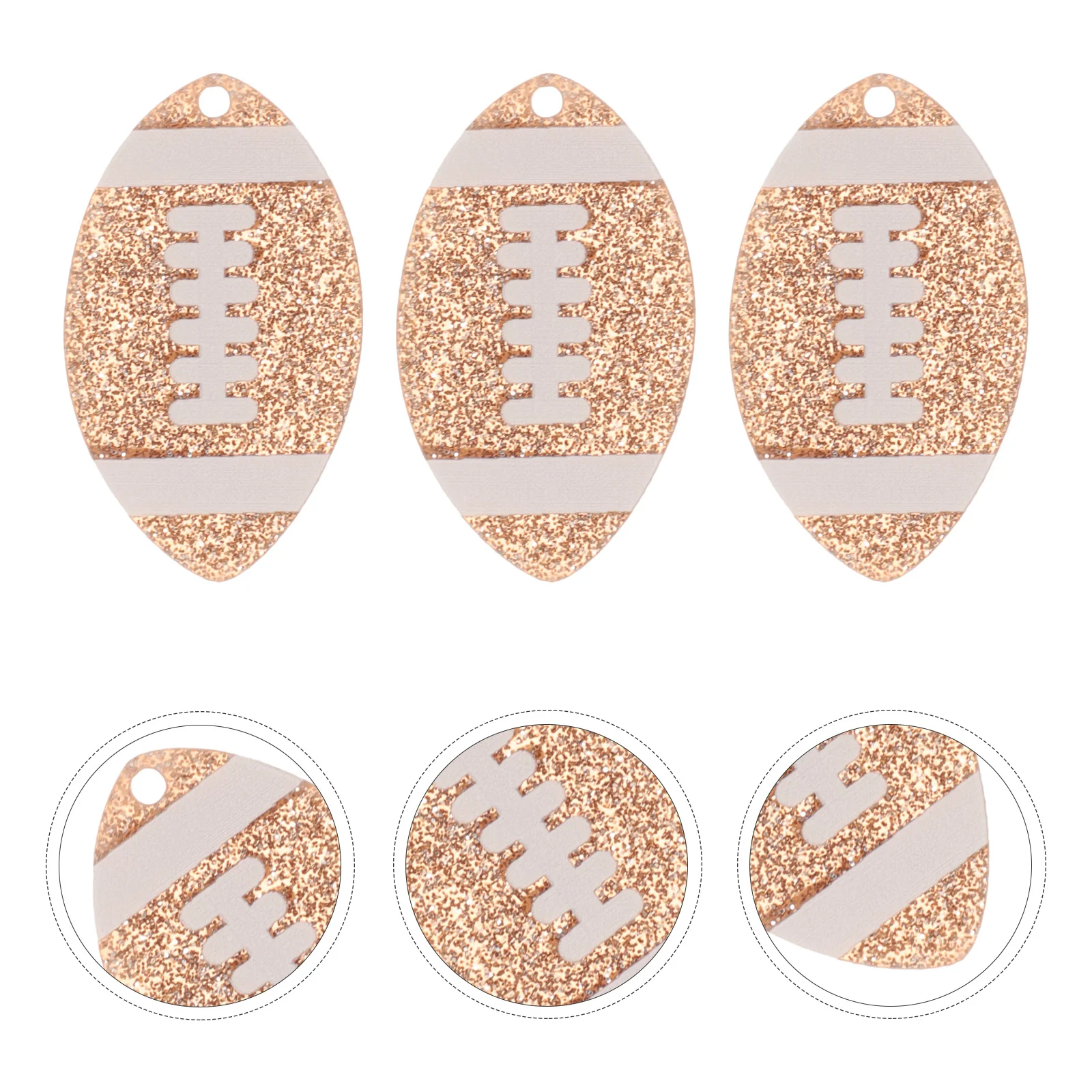 

10Pcs Rugby Charms Acrylic Durable Sports Ball Pendant DIY Jewelry Making Charms for Earrings Craft Rugby Charm