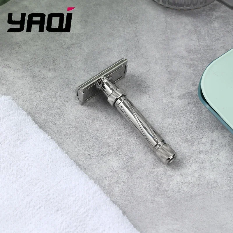 ماكينة حلاقة آمنة قابلة للتعديل من الفولاذ المقاوم للصدأ Yaqi Ultima للرجال - تجربة حلاقة مريحة #3